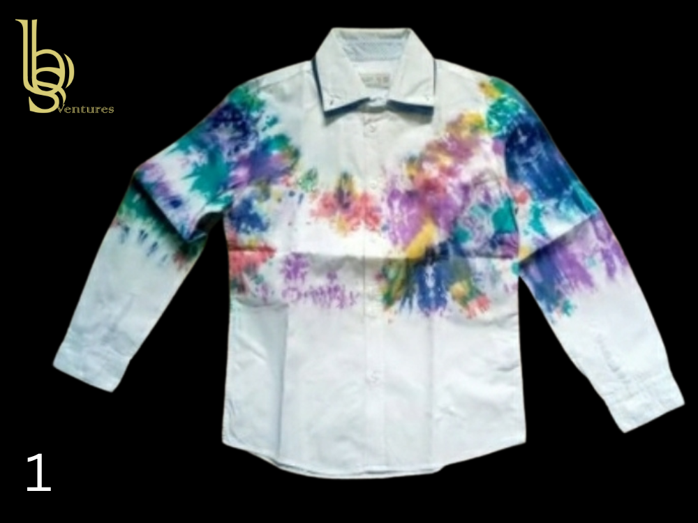 Adire White Patterned Shirts