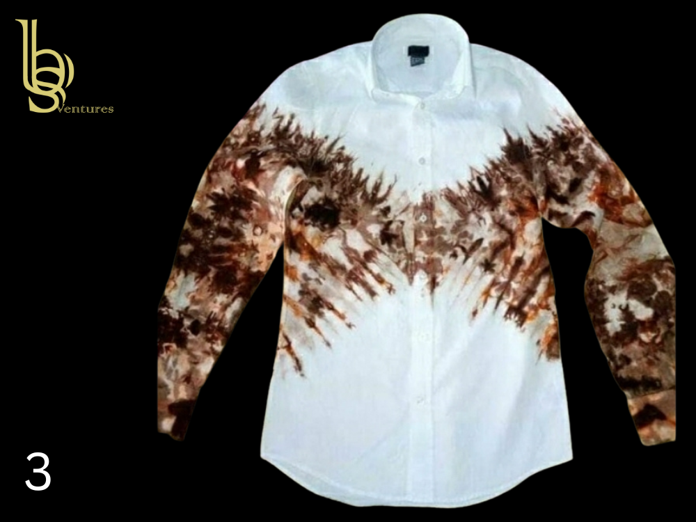 Adire White Patterned Shirts