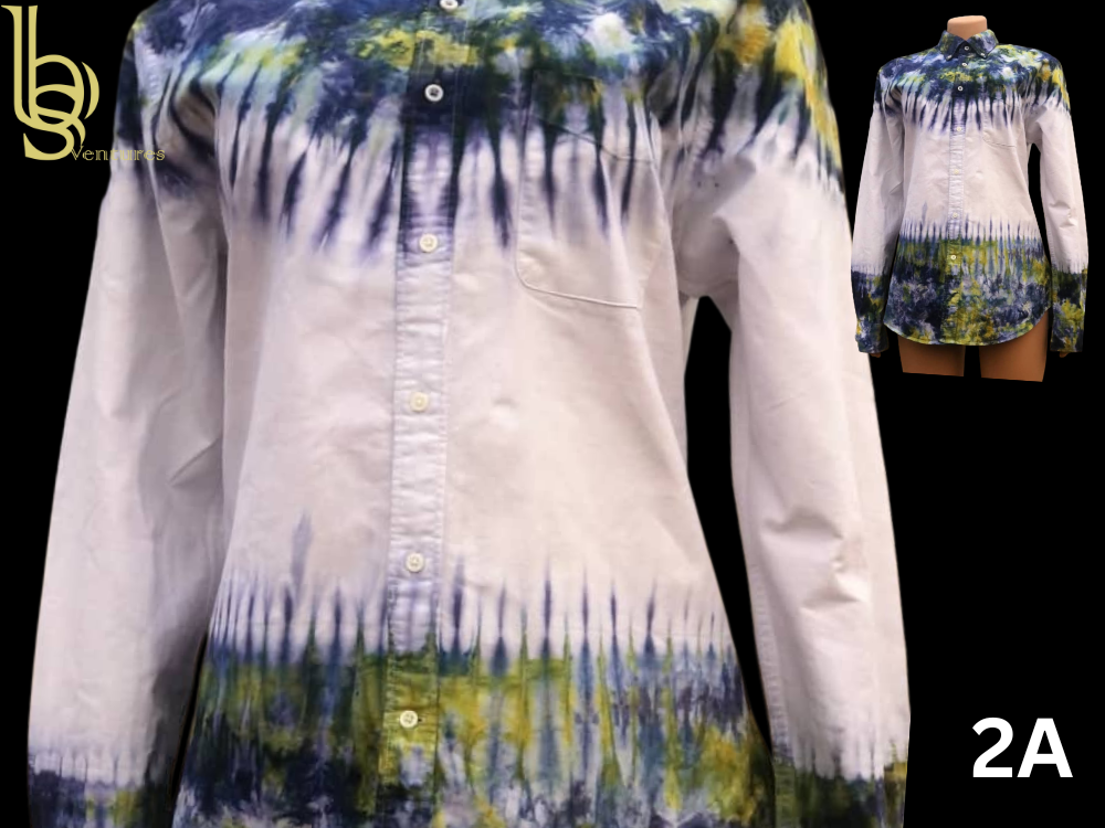 Adire White Patterned Shirts