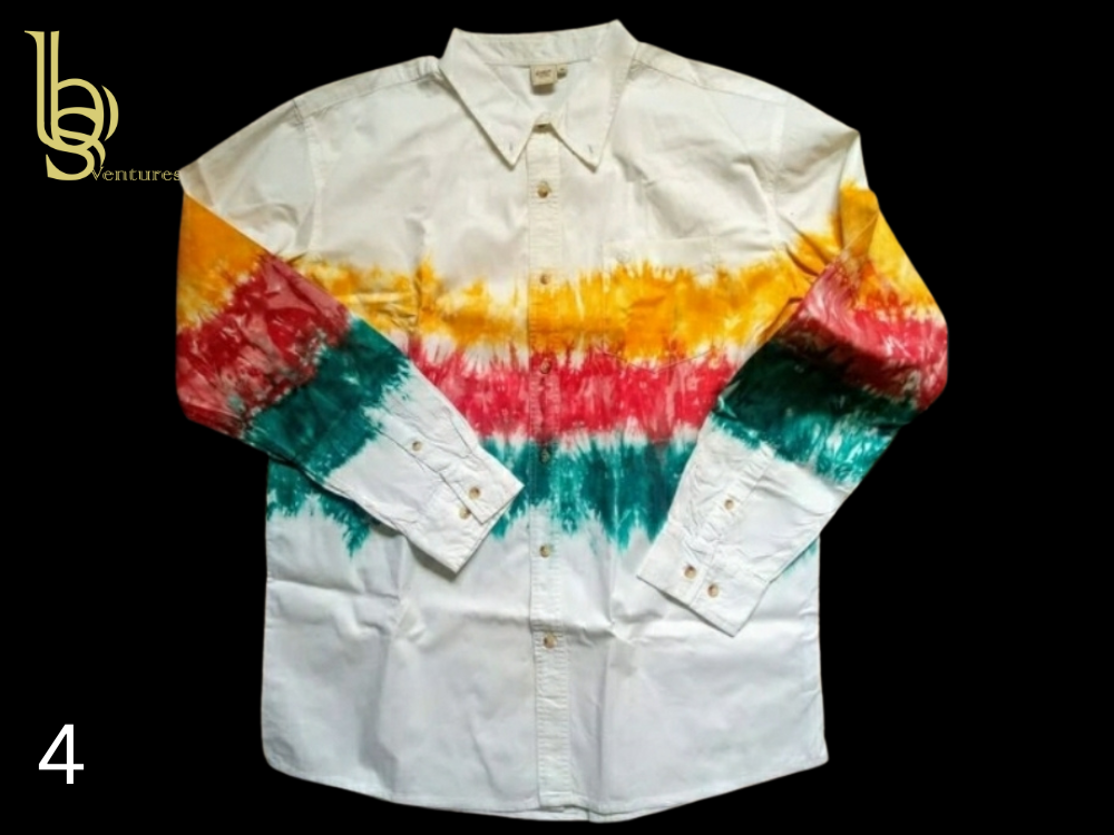 Adire White Patterned Shirts